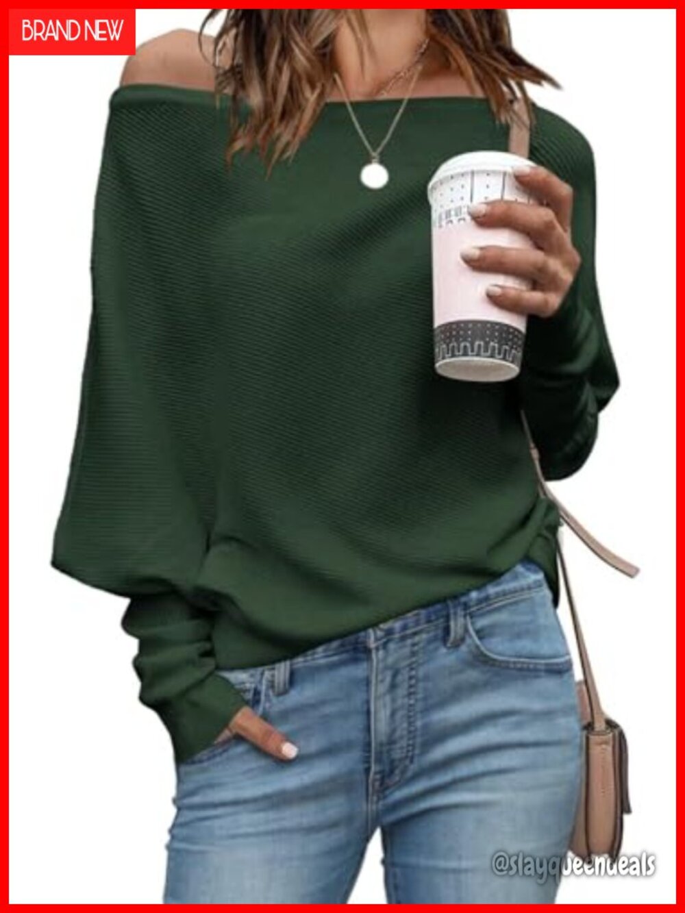 Womens V Neck Shawl Collar Sweater Batwing Sleeve Knit Pullover